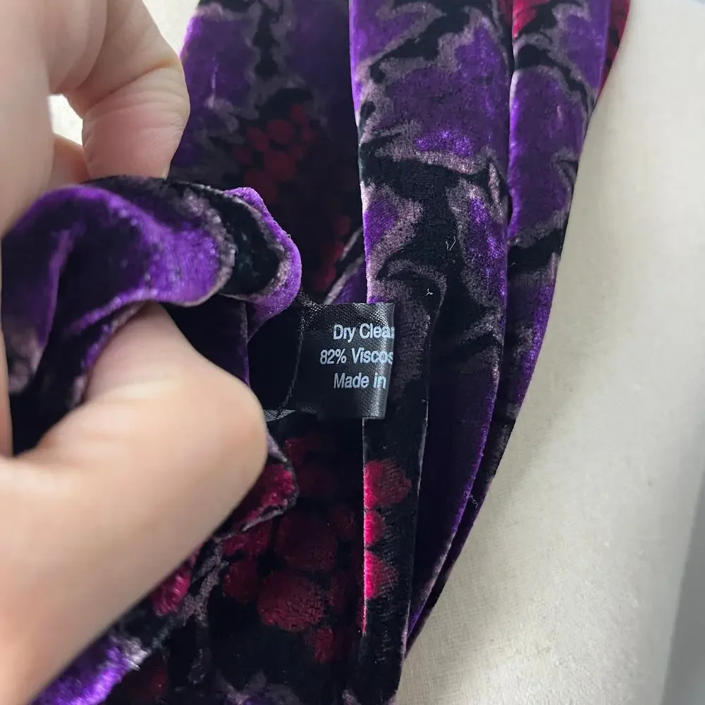 Camilla Ridley Women's Velvet Scarf Purple 10